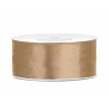 Satin Ribbon, Light Gold, 25mm (Sold Per Metre)