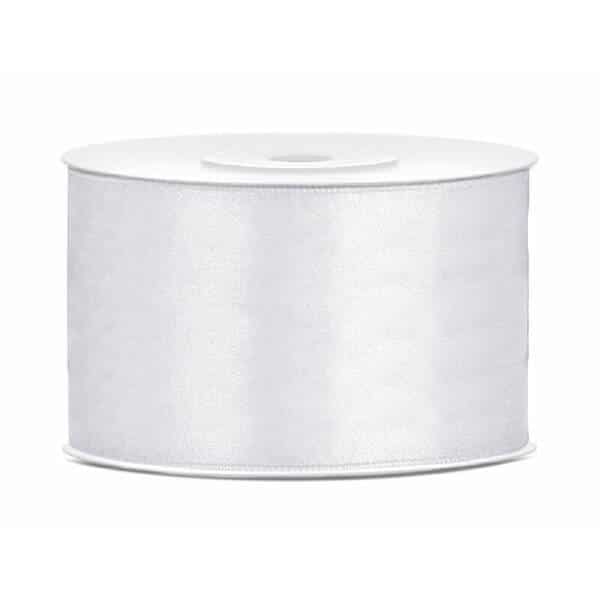 Satin Ribbon, White, 38mm (Sold Per Metre)