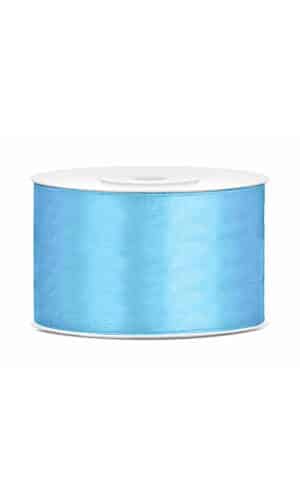 Satin Ribbon, Sky-Blue, 38mm (Sold Per Metre)
