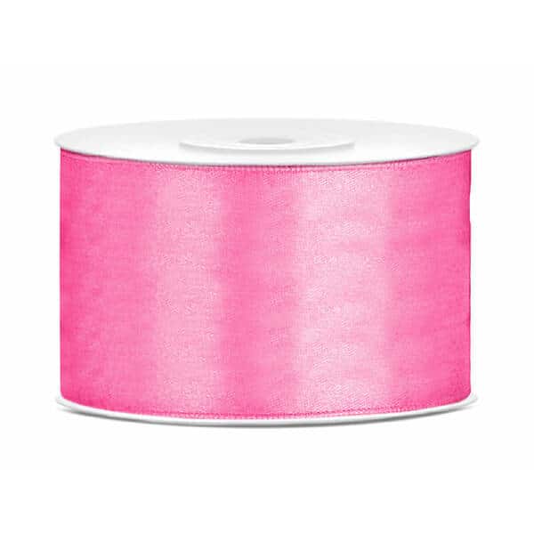 Satin Ribbon, Pink, 38mm (Sold Per Metre)