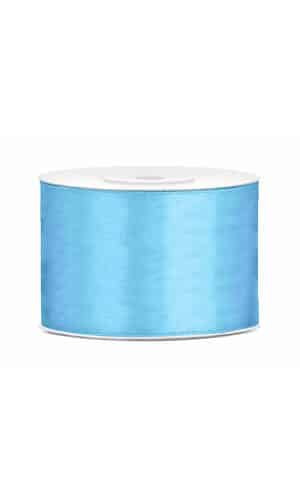 Satin Ribbon, Sky-Blue, 50mm (Sold Per Metre)