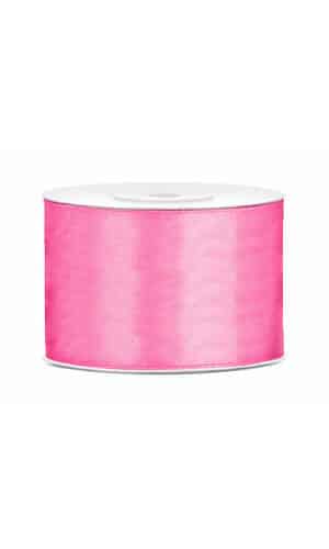 Satin Ribbon, Pink, 50mm (Sold Per Metre)