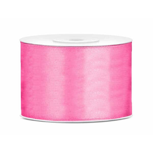 Satin Ribbon, Pink, 50mm (Sold Per Metre)