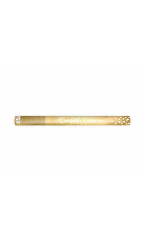 Confetti Cannon With Hearts, Gold, 60cm