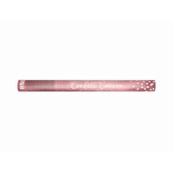Confetti Cannon With Hearts, Rose Gold, 60cm