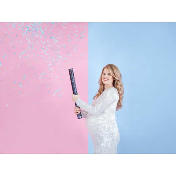 Gender Reveal Confetti Cannon - Ready To Pop, Blue, 60cm