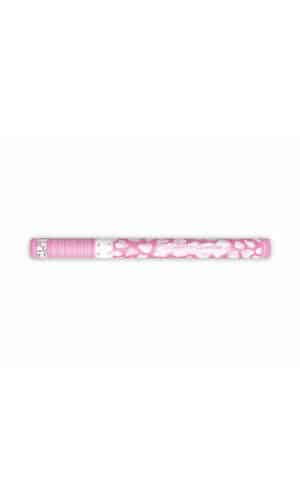 Confetti Cannon With Hearts, White, 60cm