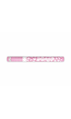 Confetti Cannon With Hearts, White, 60cm