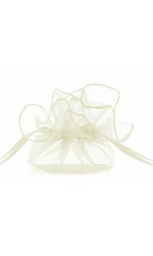 Organza Pouches, Cream, 25cm (1 pkt / 10 pc.)