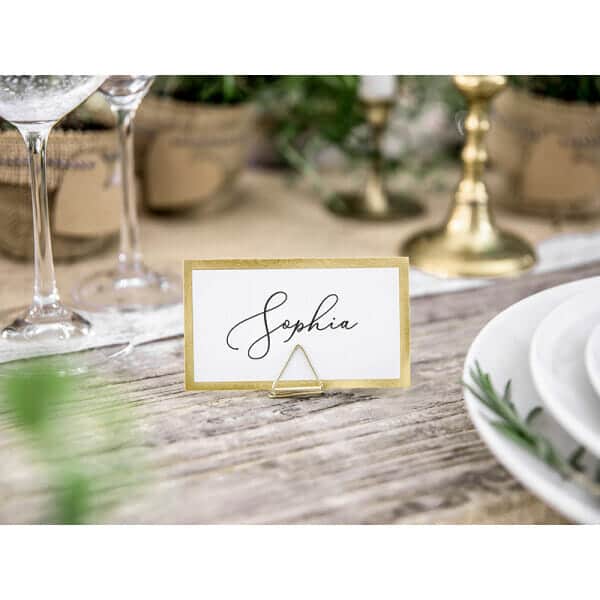 Place Cards - Frame, Gold, 9.5x5.5cm (1 pkt / 10 pc.)