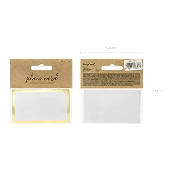 Place Cards - Frame, Gold, 9.5x5.5cm (1 pkt / 10 pc.)