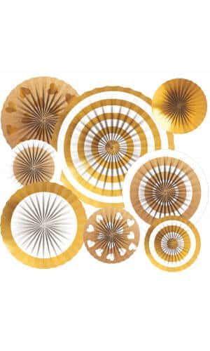 Classy Fan Decorations Paper (20.3cm / 30.4cm / 40.6cm) - 8pk
