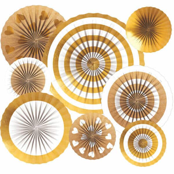 Classy Fan Decorations Paper (20.3cm / 30.4cm / 40.6cm) - 8pk