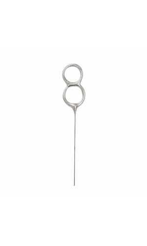 Birthday Silver Glitz Sparkler 17.8cm - Number 8
