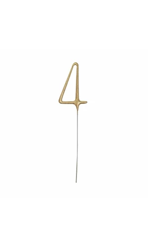 Birthday Gold Glitz Sparkler 17.8cm - Number 4