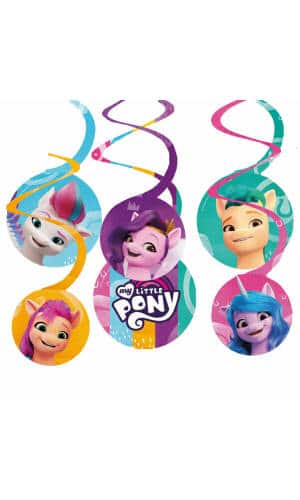My Little Pony Swirl Decorations - 6pk 