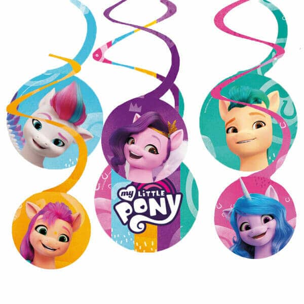 My Little Pony Swirl Decorations - 6pk
