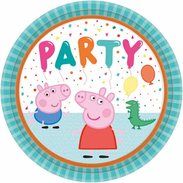 Peppa Pig Party Plates 22.8cm - 8pk