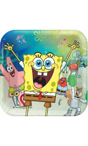 SpongeBob Square Paper Plates 23cm - 8pk