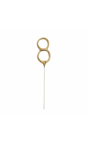 Birthday Gold Glitz Sparkler 17.8cm - Number 8
