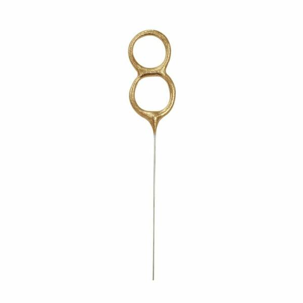 Birthday Gold Glitz Sparkler 17.8cm - Number 8