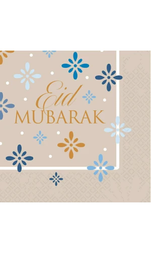 Eid Ramadan Napkins 33x33cm - 16pk