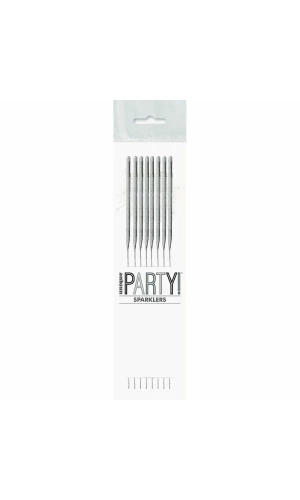 Birthday Silver Glitz Sparklers 17.8cm - 8pk
