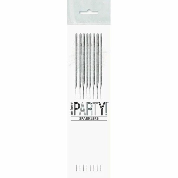 Birthday Silver Glitz Sparklers 17.8cm - 8pk