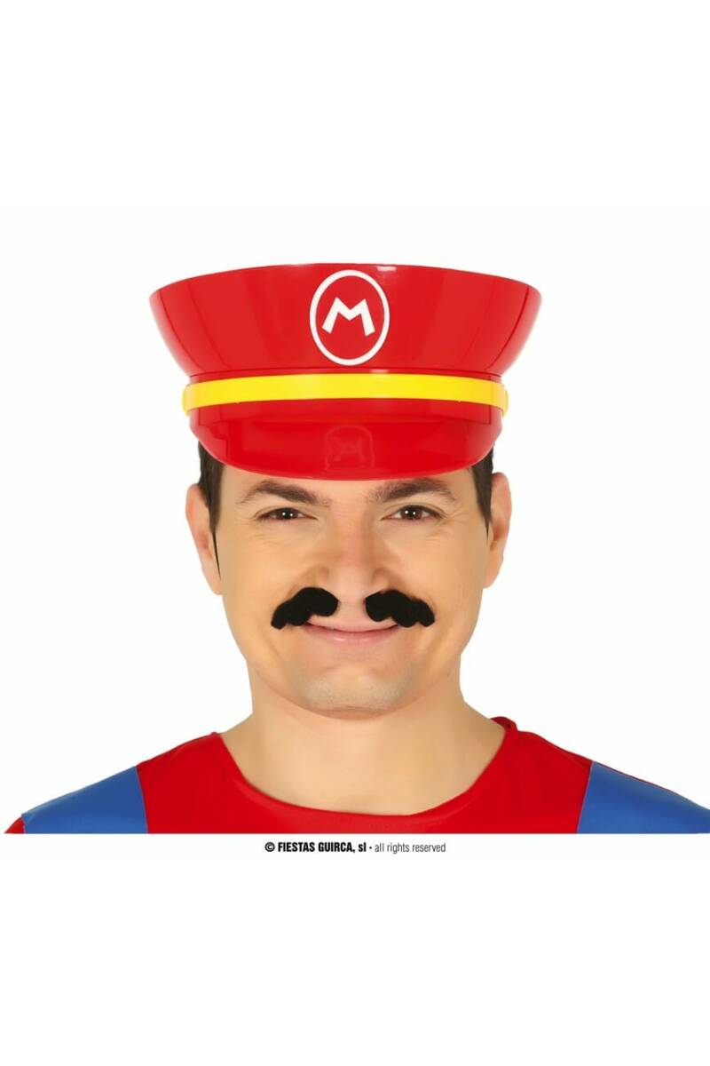 Mario Red Plastic Hat - Adult One Size