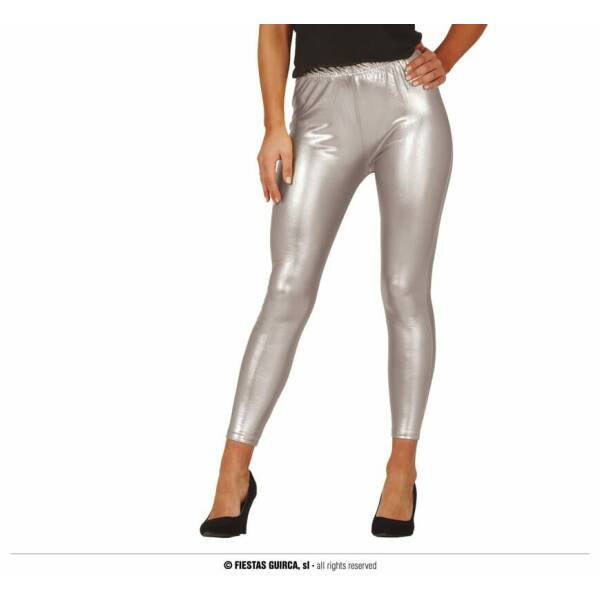 Silver Metallic Leggings - Adult One Size
