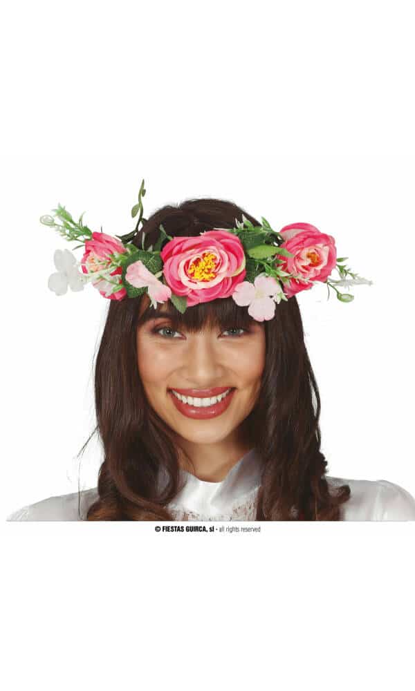 Pink Flowers Tiara 