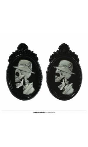 Skull Picture With Light, Sound & Movement - 45x28cm
