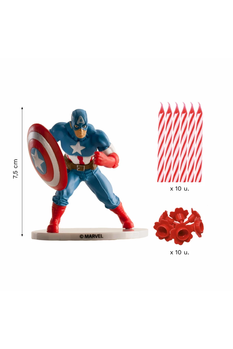 Avengers Captain America Cake Topper Decorating Kit (225432)