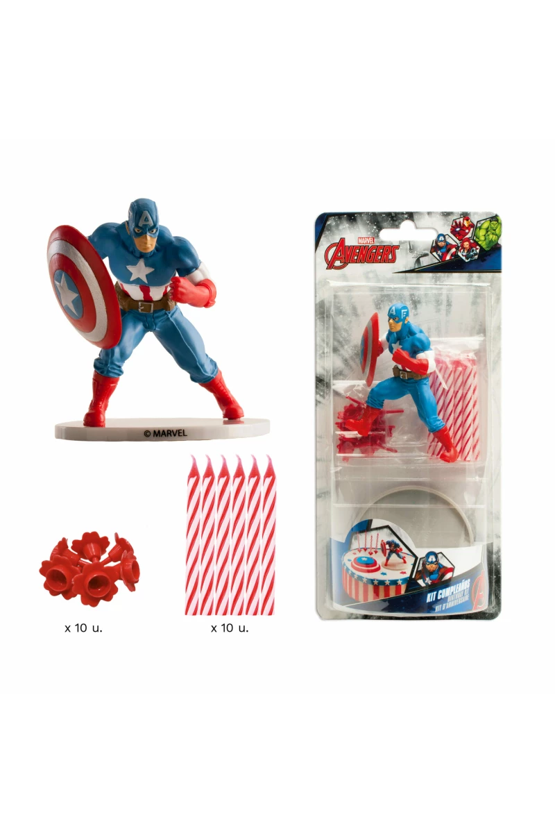 Avengers Captain America Cake Topper Decorating Kit (225432)