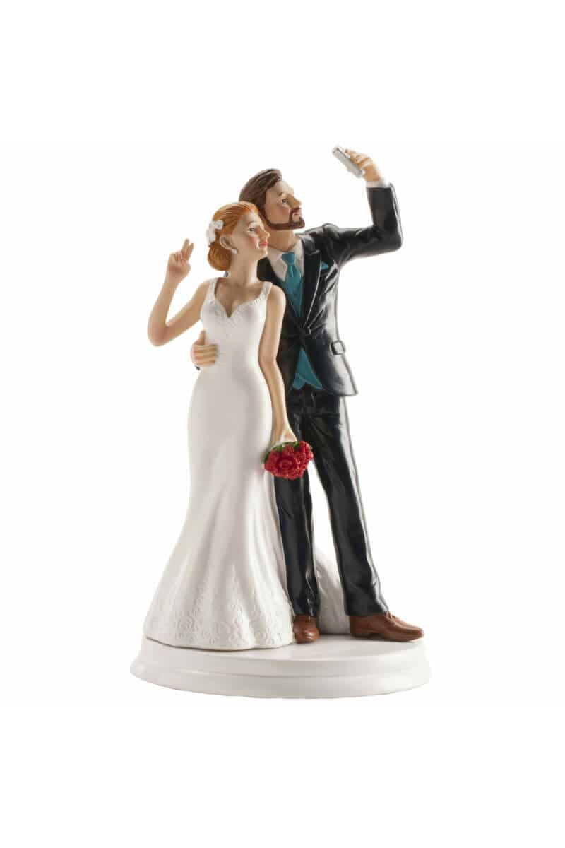 Wedding Couple Selfie Cake Topper - 20cm
