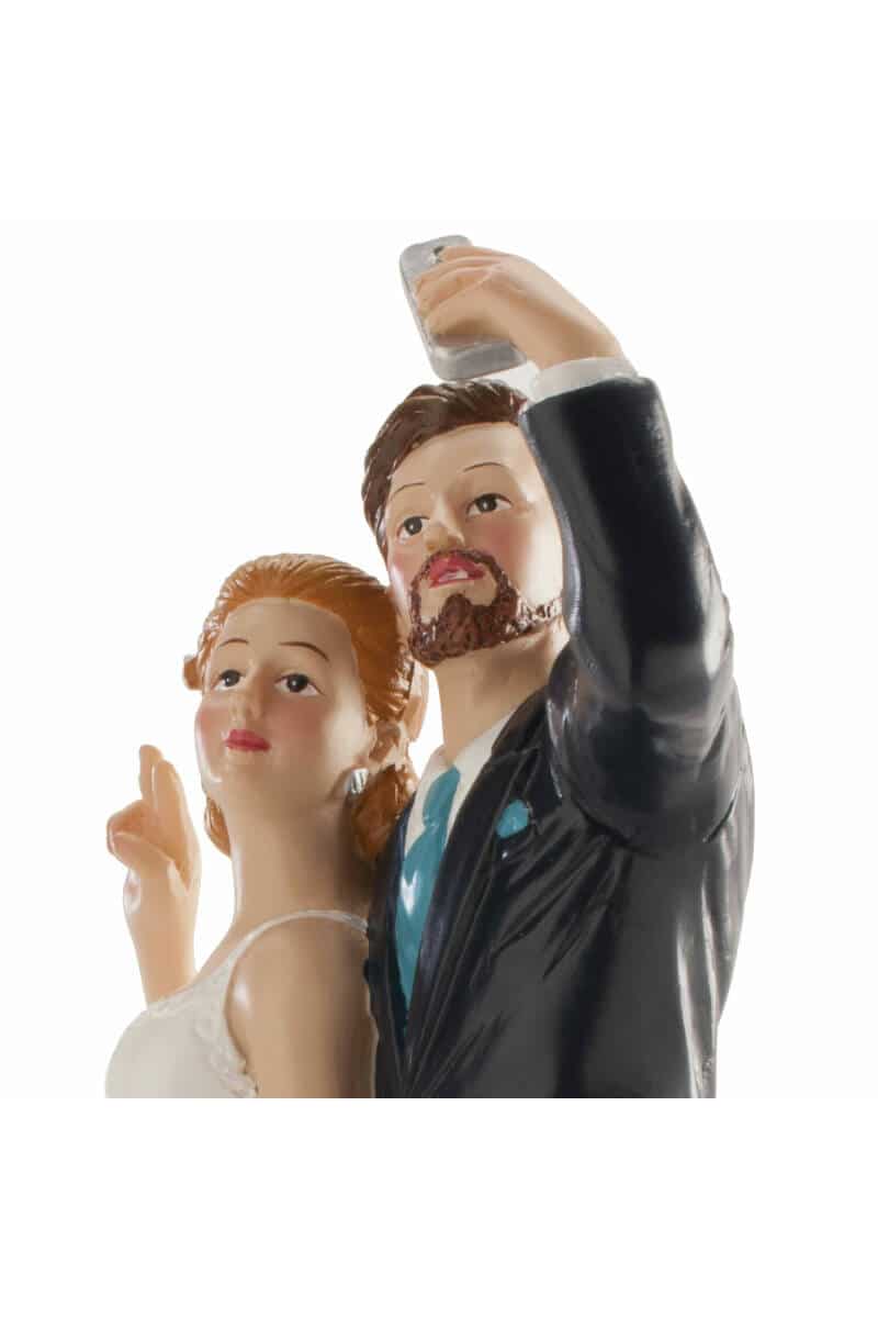 Wedding Couple Selfie Cake Topper - 20cm