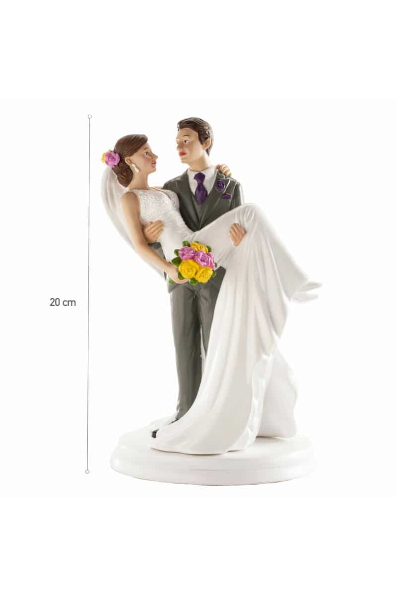 Weeding Couple Bride In Arms Cake Topper - 20cm