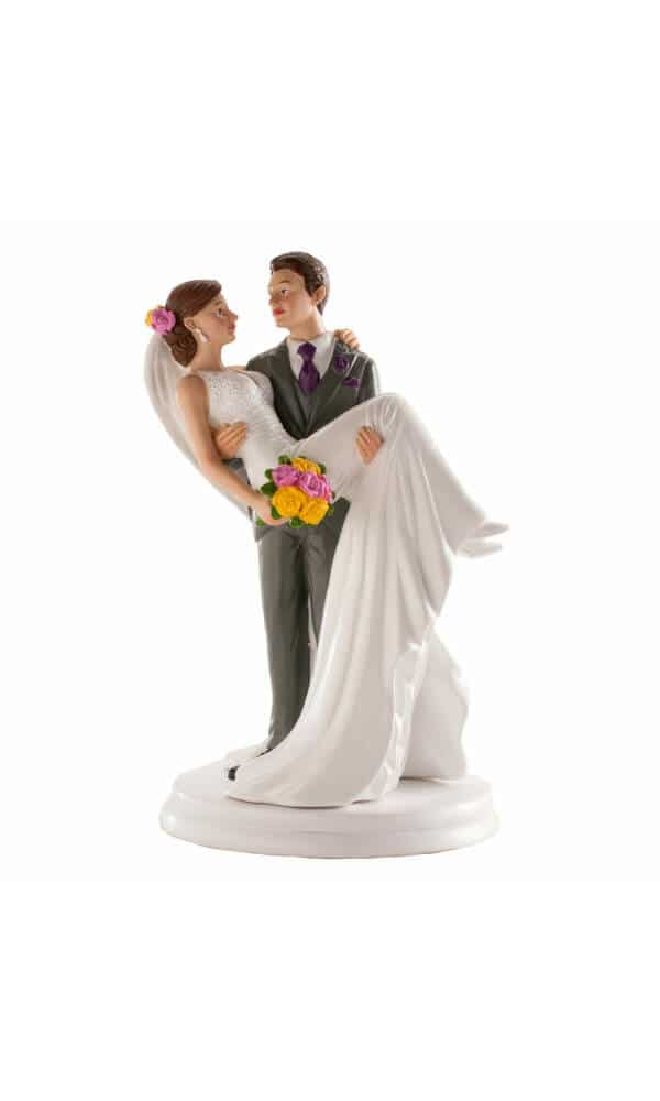 Weeding Couple Bride In Arms Cake Topper - 20cm
