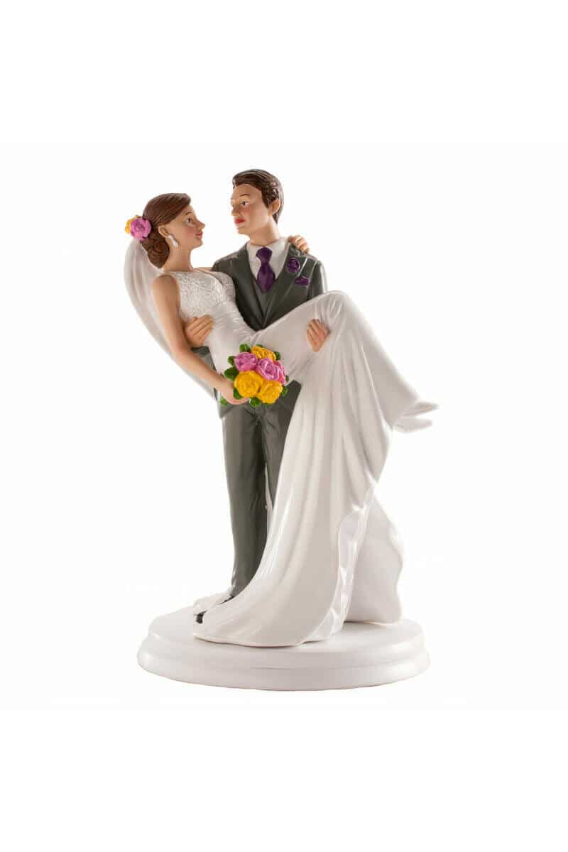 Weeding Couple Bride In Arms Cake Topper - 20cm