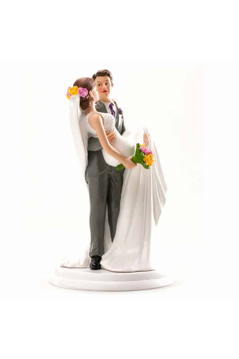 Weeding Couple Bride In Arms Cake Topper - 20cm