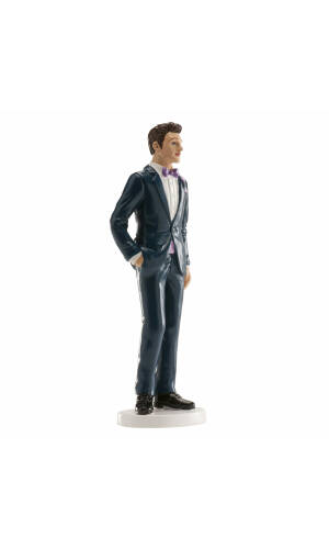 Wedding Man Blue Suit Cake Topper - 16cm