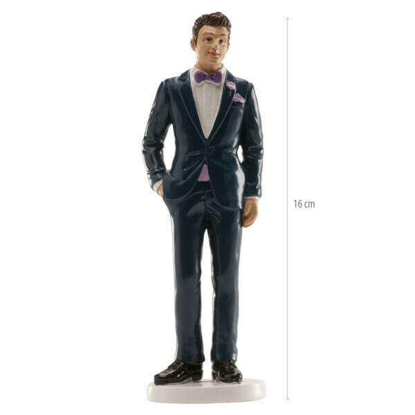 Wedding Man Blue Suit Cake Topper - 16cm