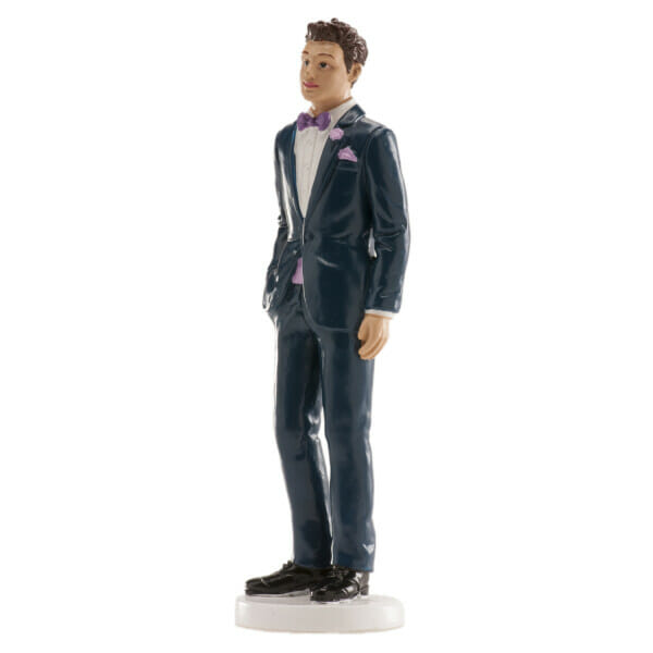 Wedding Man Blue Suit Cake Topper - 16cm