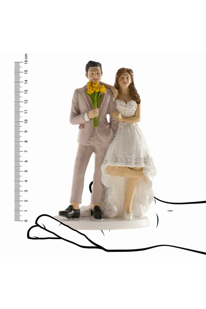Wedding Couple Brussels Cake Topper - 16cm