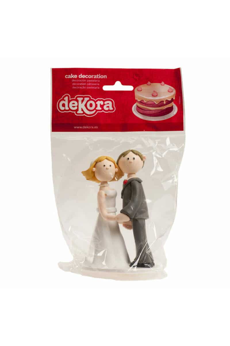 Wedding Couple Holding Hands Cake Topper - 14cm