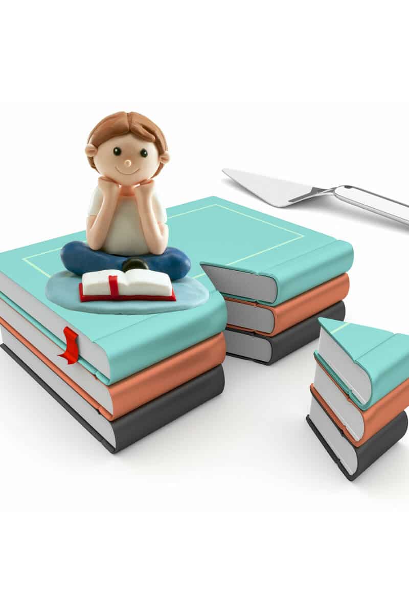 Communion Seated Boy Cake Topper - 8cm