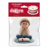 Communion Seated Boy Cake Topper - 8cm