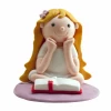 Communion Seated Girl Cake Topper - 8cm