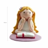 Communion Seated Girl Cake Topper - 8cm