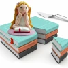 Communion Seated Girl Cake Topper - 8cm